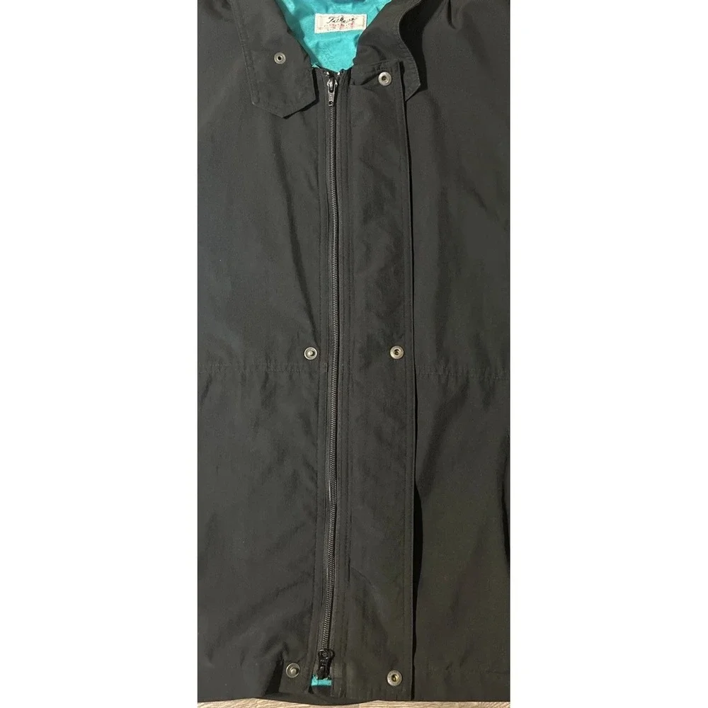 Titleist By Corbin Vintage Rain Jacket With Gore-Tex, Black/White/Teal Sz Large
